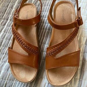 BareTraps Tan look like Leather Sandals